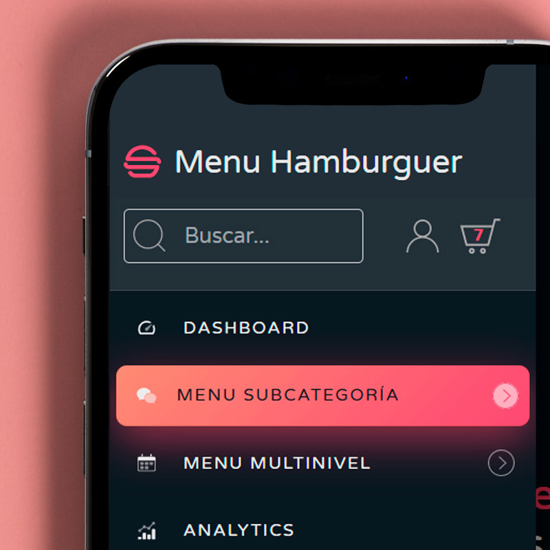 Ejercicio React menu mobile first