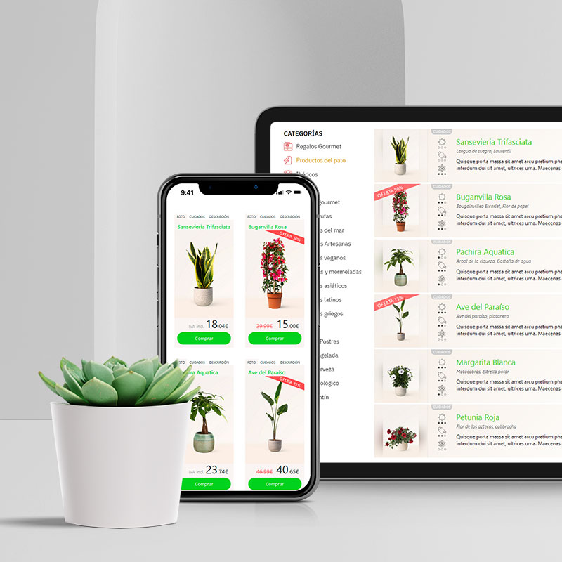 Ejercicio React tabla responsive de productos